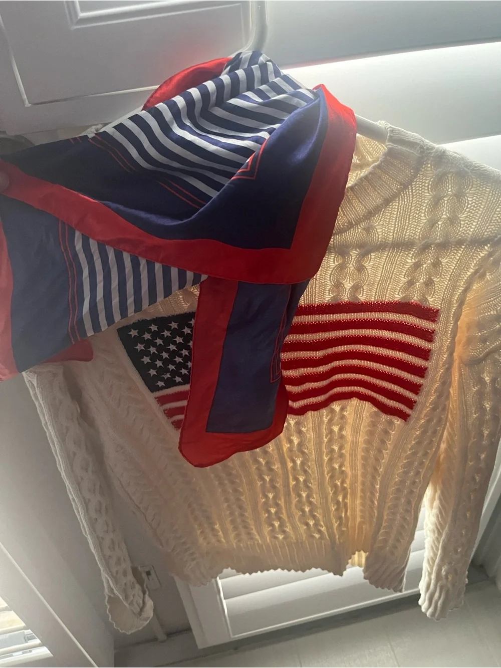 ❤️🤍💙Striped Silk Italian Scarf Unlimited Uses;perfect for the summer&vacations!